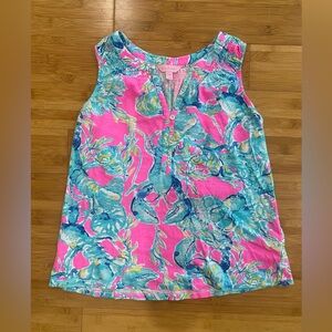 Lilly Pulitzer Pink and Blue Patterned Top